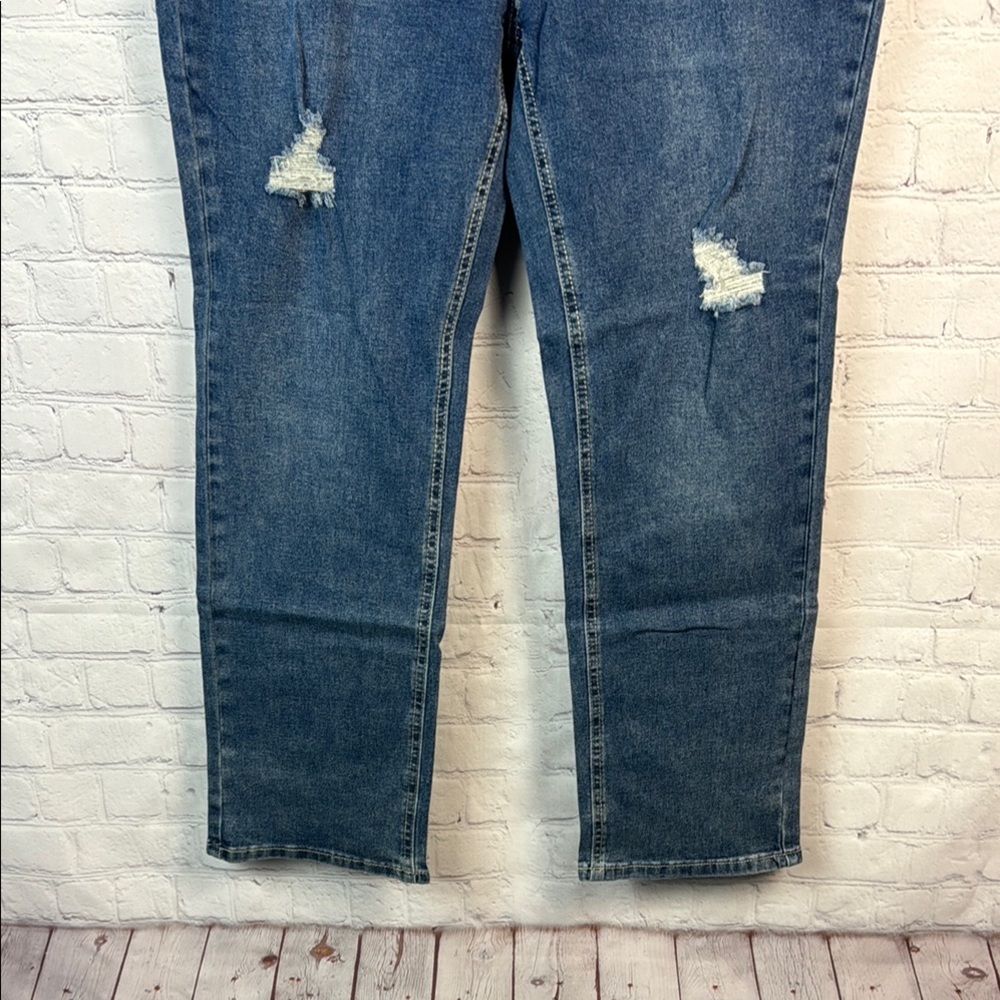 BloomChic Blue Skinny Jeans with Distressed Details - Picture 5 of 6
